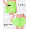image:imageStelle Girls Butterfly Shorts with Pockets Athletic Running Sports SkirtAneon Yellow