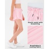 image:imageStelle Girls Butterfly Shorts with Pockets Athletic Running Sports SkirtApink