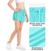 image:imageStelle Girls Butterfly Shorts with Pockets Athletic Running Sports SkirtAqua Blue