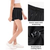 image:imageStelle Girls Butterfly Shorts with Pockets Athletic Running Sports SkirtBlackwhitecotton Candy