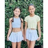 image:imageStelle Girls Butterfly Shorts with Pockets Athletic Running Sports SkirtBlackwhitecotton Candy