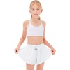 image:imageStelle Girls Butterfly Shorts with Pockets Athletic Running Sports SkirtBlackwhitecotton Candy