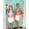image:imageStelle Girls Butterfly Shorts with Pockets Athletic Running Sports SkirtBlackwhitelavender