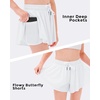 image:imageStelle Girls Butterfly Shorts with Pockets Athletic Running Sports SkirtBlackwhitelavender