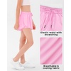 image:imageStelle Girls Butterfly Shorts with Pockets Athletic Running Sports SkirtCotton Candy