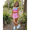 image:imageStelle Girls Butterfly Shorts with Pockets Athletic Running Sports SkirtCotton Candy