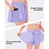 image:imageStelle Girls Butterfly Shorts with Pockets Athletic Running Sports SkirtLavender