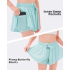 image:imageStelle Girls Butterfly Shorts with Pockets Athletic Running Sports SkirtLight Blue