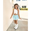 image:imageStelle Girls Butterfly Shorts with Pockets Athletic Running Sports SkirtLight Blue
