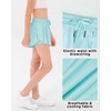 image:imageStelle Girls Butterfly Shorts with Pockets Athletic Running Sports SkirtLight Blue