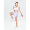 image:imageStelle Girls Butterfly Shorts with Pockets Athletic Running Sports SkirtLilac Sky