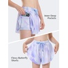 image:imageStelle Girls Butterfly Shorts with Pockets Athletic Running Sports SkirtLilac Sky