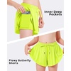 image:imageStelle Girls Butterfly Shorts with Pockets Athletic Running Sports SkirtLime