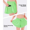 image:imageStelle Girls Butterfly Shorts with Pockets Athletic Running Sports SkirtNeon Green