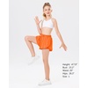image:imageStelle Girls Butterfly Shorts with Pockets Athletic Running Sports SkirtOrange