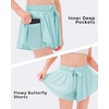 image:imageStelle Girls Butterfly Shorts with Pockets Athletic Running Sports SkirtPinklight Blueblack