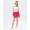 image:imageStelle Girls Butterfly Shorts with Pockets Athletic Running Sports SkirtRaspberry