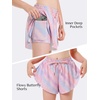 image:imageStelle Girls Butterfly Shorts with Pockets Athletic Running Sports SkirtSugar Swirl
