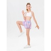 image:imageStelle Girls Butterfly Shorts with Pockets Athletic Running Sports SkirtTie Dye Marshmallow