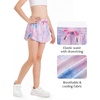 image:imageStelle Girls Butterfly Shorts with Pockets Athletic Running Sports SkirtTie Dye Marshmallow
