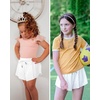 image:imageStelle Girls Butterfly Shorts with Pockets Athletic Running Sports SkirtWhite