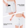 image:imageStelle Girls Butterfly Shorts with Pockets Athletic Running Sports SkirtWhitelight Blueblack
