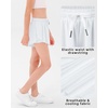 image:imageStelle Girls Butterfly Shorts with Pockets Athletic Running Sports SkirtWhitelight Blueblack