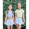 image:imageStelle Girls Butterfly Shorts with Pockets Athletic Running Sports SkirtWhitepinkblack
