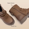 image:imageStelle Girls Combat Ankle Boots Chunky Western Booties Black ShoesHazelnut