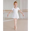 image:imageStelle Girls CrissCross Back Leotards Skirt with Tights for BalletDanceWhite