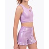 image:imageStelle Girls Dance Tops Sparkly Metallic Crop Tank Top RacerbackLavender