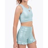image:imageStelle Girls Dance Tops Sparkly Metallic Crop Tank Top RacerbackLight Blue