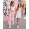 image:imageStelle Girls Dance Tops Sparkly Metallic Crop Tank Top RacerbackWhite