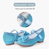 image:imageStelle Girls Dress Shoes Glitter Princess Low Heels for Party Wedding PromT08elsa Blue Glitter