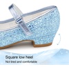 image:imageStelle Girls Dress Shoes Glitter Princess Low Heels for Party Wedding PromT08icy Blue