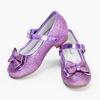 image:imageStelle Girls Dress Shoes Glitter Princess Low Heels for Party Wedding PromT08purple Glitter