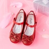 image:imageStelle Girls Dress Shoes Glitter Princess Low Heels for Party Wedding PromT08ruby Red Glitter