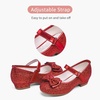 image:imageStelle Girls Dress Shoes Glitter Princess Low Heels for Party Wedding PromT08ruby Red Glitter