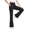 image:imageStelle Girls Flare Leggings High Waisted Bootcut Yoga Pants with PocketsBlack