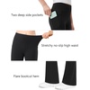 image:imageStelle Girls Flare Leggings High Waisted Bootcut Yoga Pants with PocketsBlack