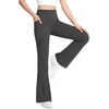 image:imageStelle Girls Flare Leggings High Waisted Bootcut Yoga Pants with PocketsCharcoal