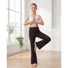 image:imageStelle Girls Flare Leggings High Waisted Bootcut Yoga Pants with PocketsEspresso