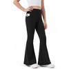 image:imageStelle Girls Flare Leggings with Pockets High Waisted Yoga Dance PantsBlack