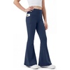 image:imageStelle Girls Flare Leggings with Pockets High Waisted Yoga Dance PantsNavy