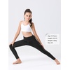 image:imageStelle Girls Fleece Lined Leggings with Hidden Pocket High Waisted 2 Packs2packblack