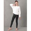 image:imageStelle Girls Fleece Lined Leggings with Hidden Pocket High Waisted 2 PacksA1black Fleece Lined