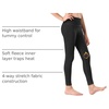 image:imageStelle Girls Fleece Lined Leggings with Hidden Pocket High Waisted 2 PacksA1black Fleece Lined