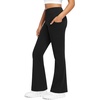 image:imageStelle Girls Fleece Lined Leggings with Hidden Pocket High Waisted 2 PacksBlack