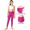 image:imageStelle Girls Fleece Lined Leggings with Hidden Pocket High Waisted 2 PacksHot Pink