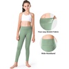 image:imageStelle Girls Fleece Lined Leggings with Hidden Pocket High Waisted 2 PacksJade Green